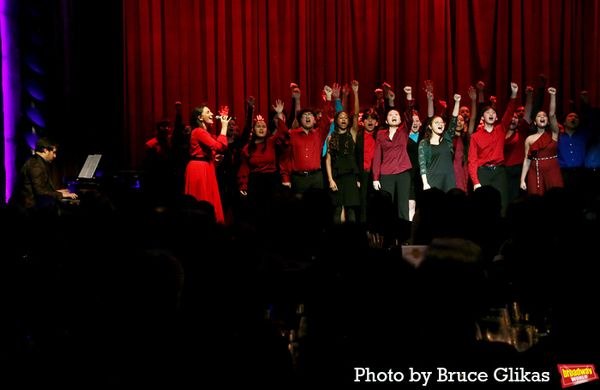RTK Music Supervisor Steven Jamail, Sara Bareilles and Rosie''s Theater Kids Photo