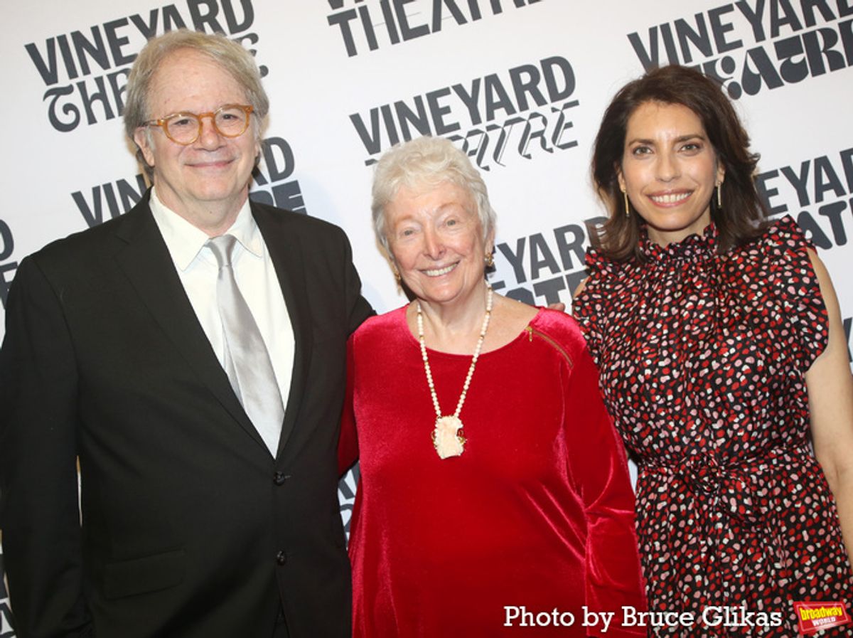Vineyard Theatre Artistic Director Douglas Aibel, Vineyard Theatre Founder Barbara Zinn Krieger and Vineyard Theatre Artistic Director Sarah Stern at 