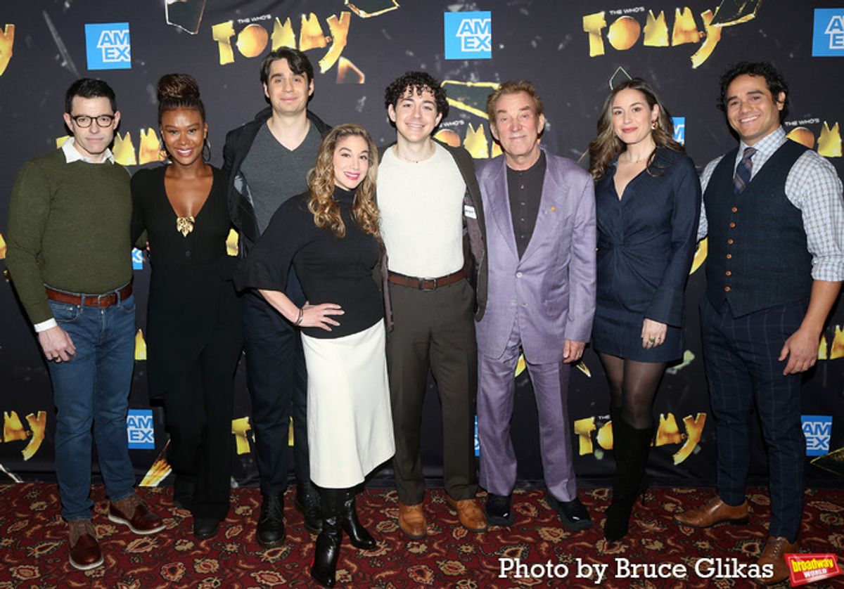 John Ambrosino, Christina Sajous, Bobby Conte, Choreographer Lorin Latarro, Ali Louis Bourzgui, Director Des McAnuff, Alison Luff and Adam Jacobs  at 