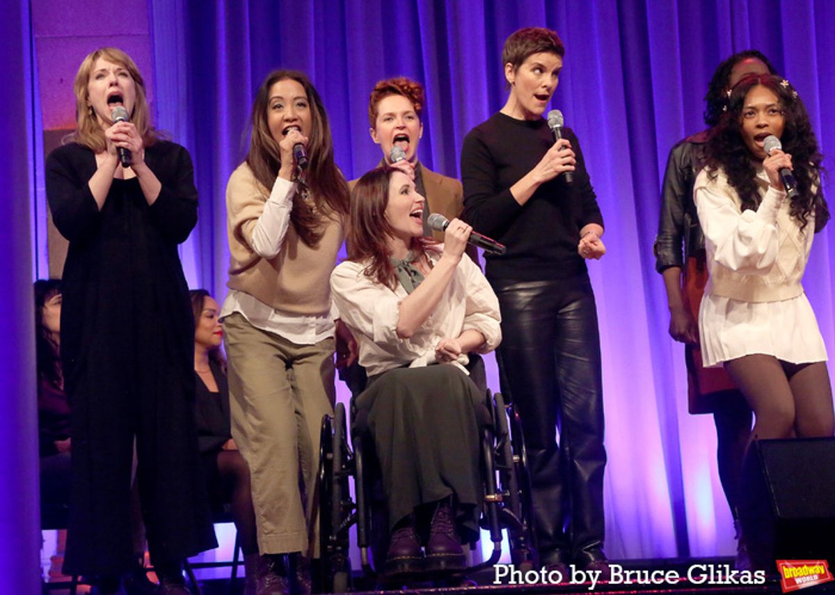 Emily Skinner, Jaygee Macapugay, Grace McLean, Jenn Colella and The Cast of ''Suffs'' at 