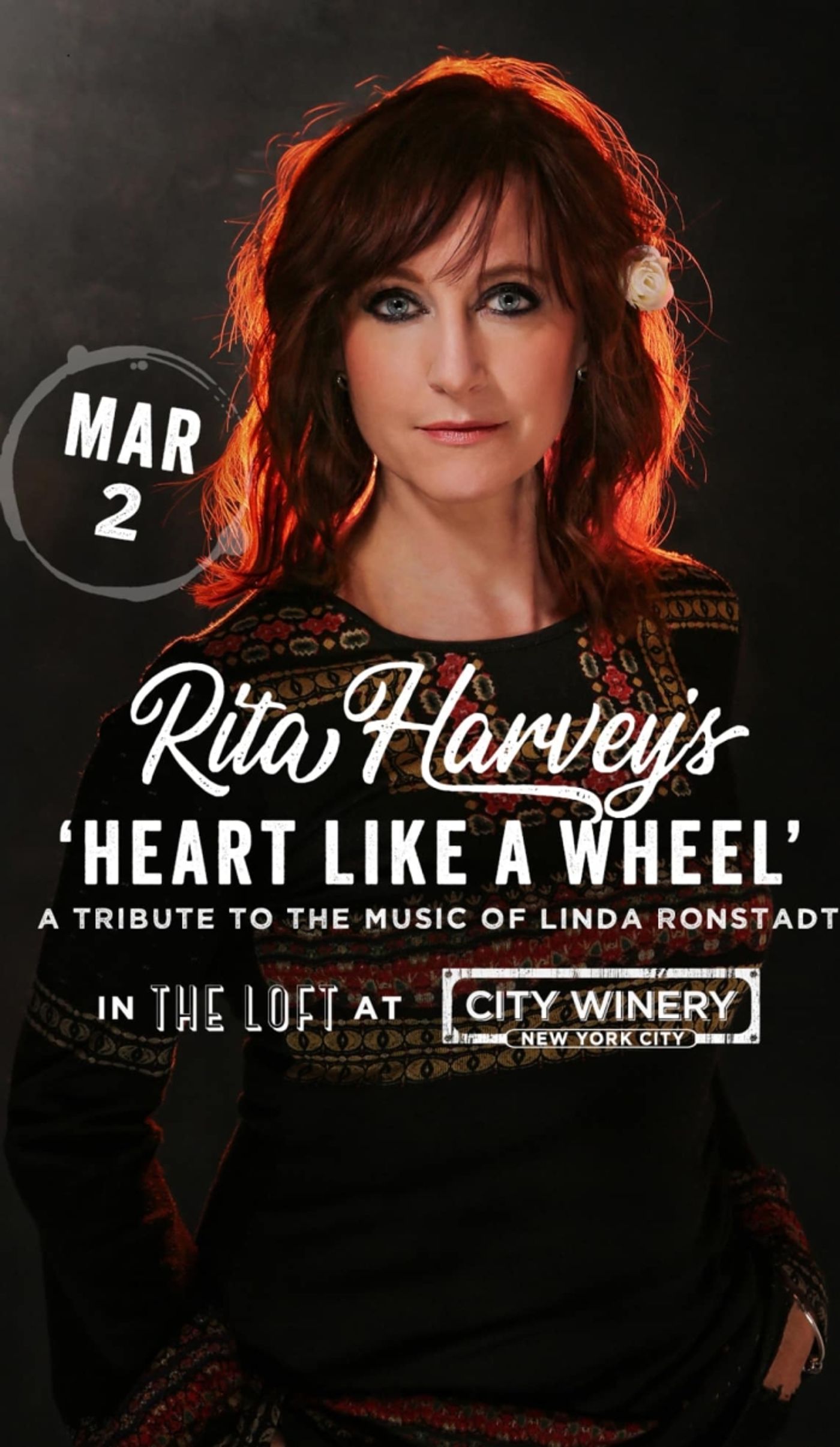 Previews: HEART LIKE A WHEEL: RITA HARVEY SINGS LINDA RONSTADT at City Winery Previews: HEART LIKE A WHEEL: RITA HARVEY SINGS LINDA RONSTADT at City Winery Image