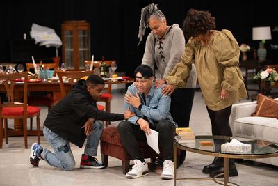 Jon Michael Hill, Glenn Davis, Tamara Tunie, and Ayanna Bria Bakari Photo