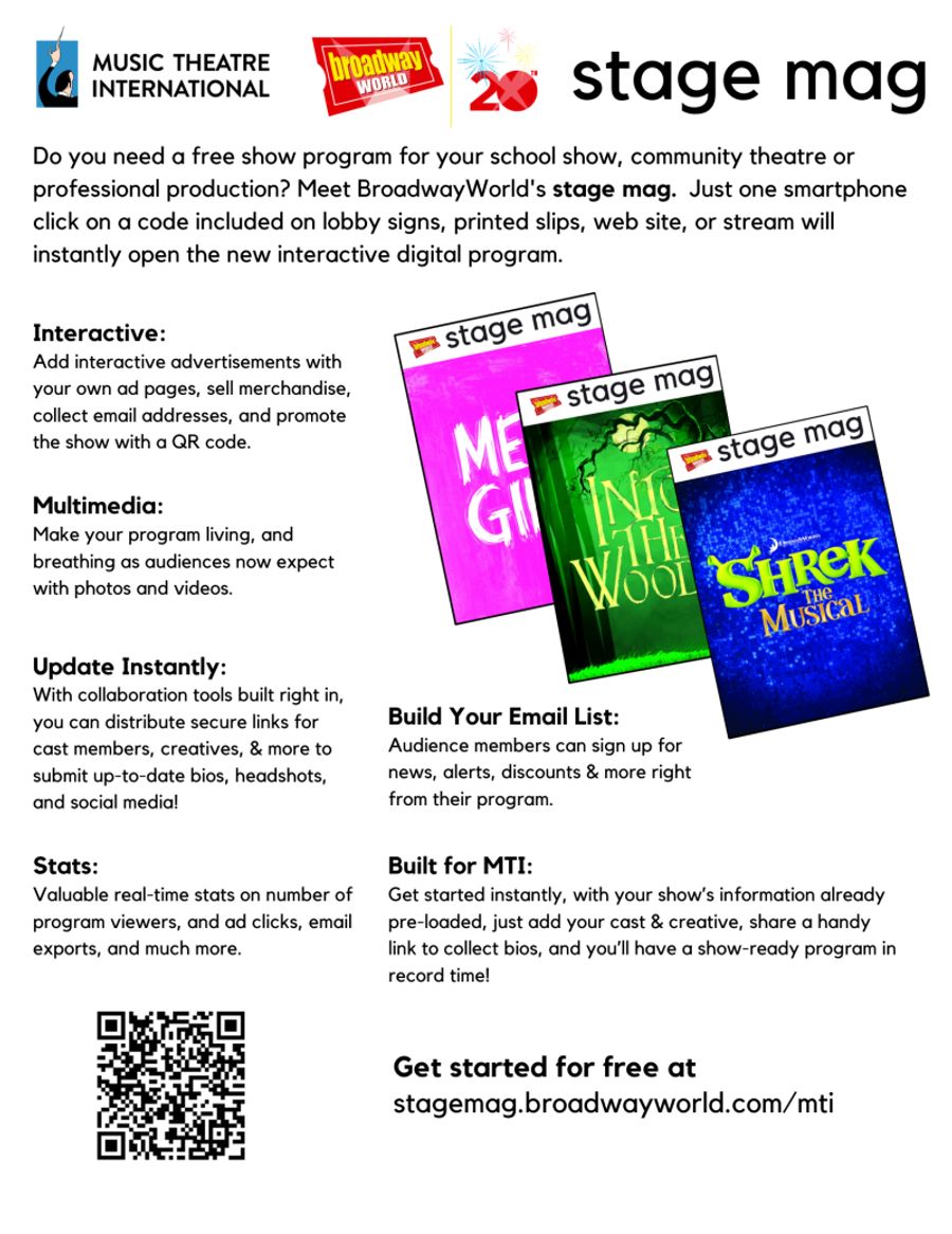 BroadwayWorld and Music Theatre International Announce Stage Mag Partnership Image