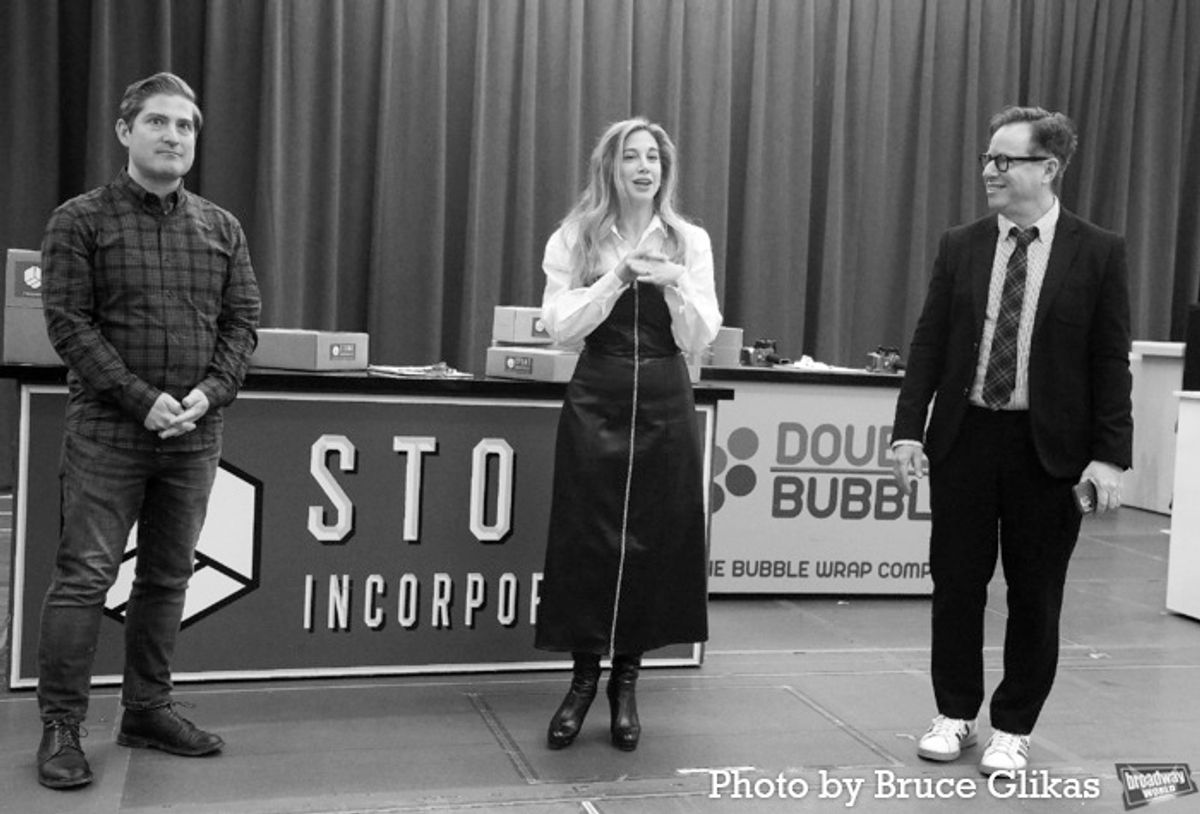 Music Supervisor & Orchestrator Brian Usifer, Choreographer Lorin Latarro and Director Gordon Greenberg at 