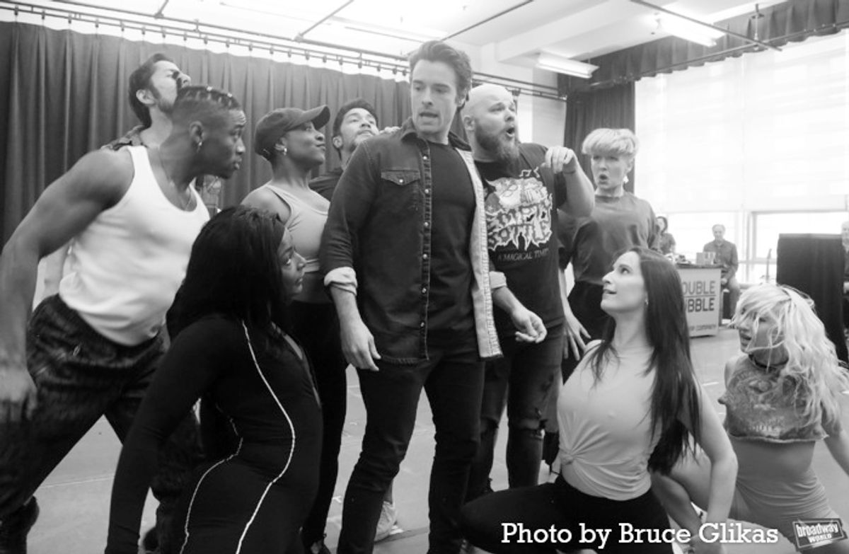 Corey Cott and the cast of 'The Heart of Rock and Roll' at 