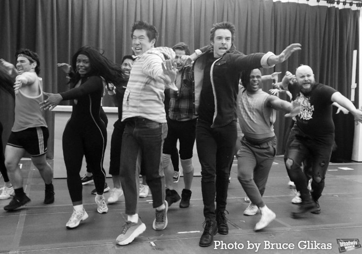 Raymond J. Lee, Corey Cott and the cast of 'The Heart of Rock and Roll' at 