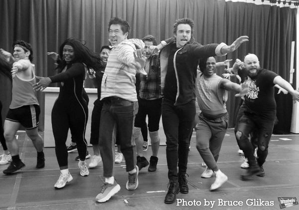 Raymond J. Lee, Corey Cott and the cast of 