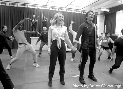 McKenzie Kurtz, Corey Cott and the cast of "The Heart of Rock and Roll" Photo