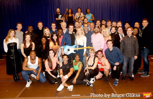 Director Gordon Greenberg, Composer Huey Lewis, Choreographer Lorin Latarro, Tamika L Photo