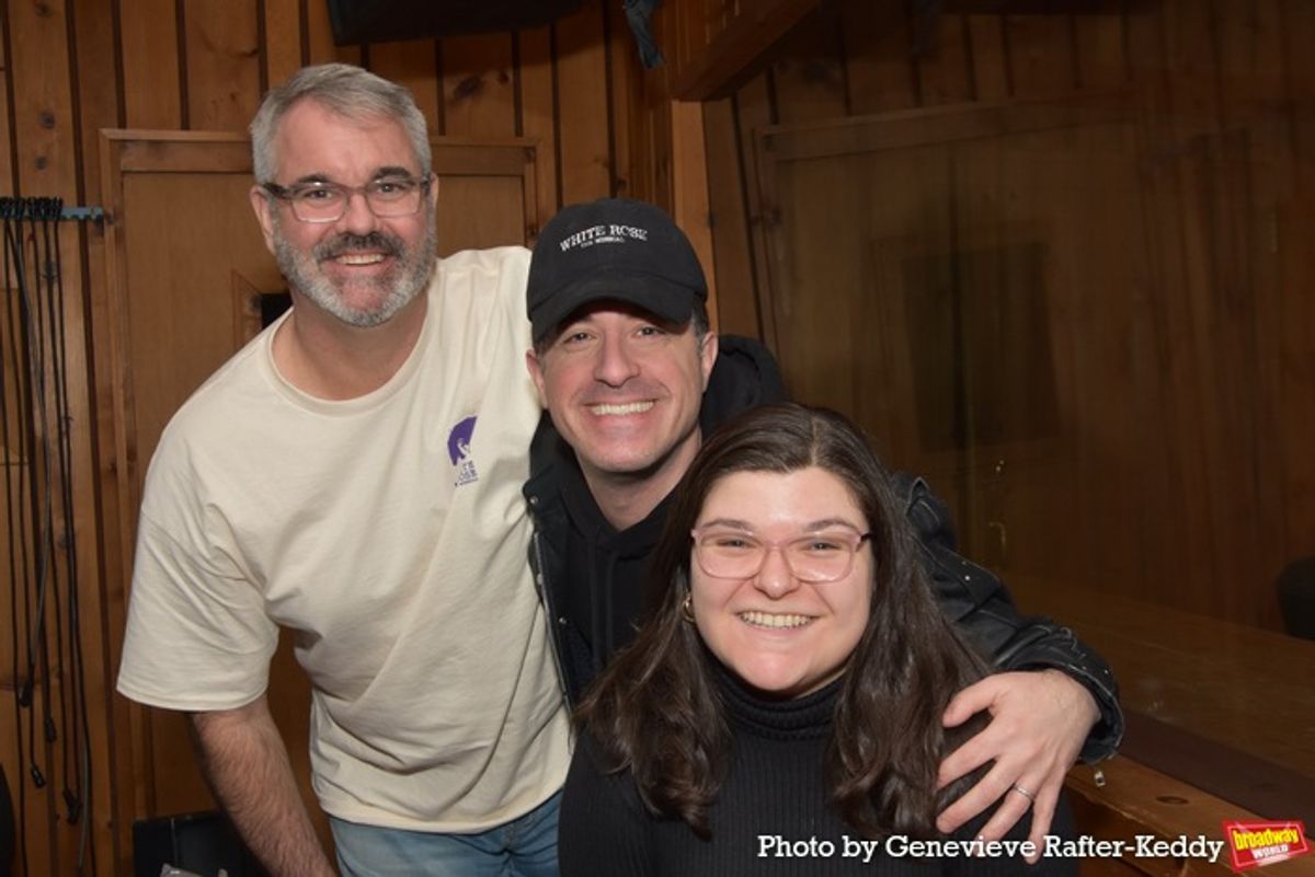 Brian Belding, Will Nunziata (Director) and Ellie Handel (Production Stage Manager and Associate Director) at 