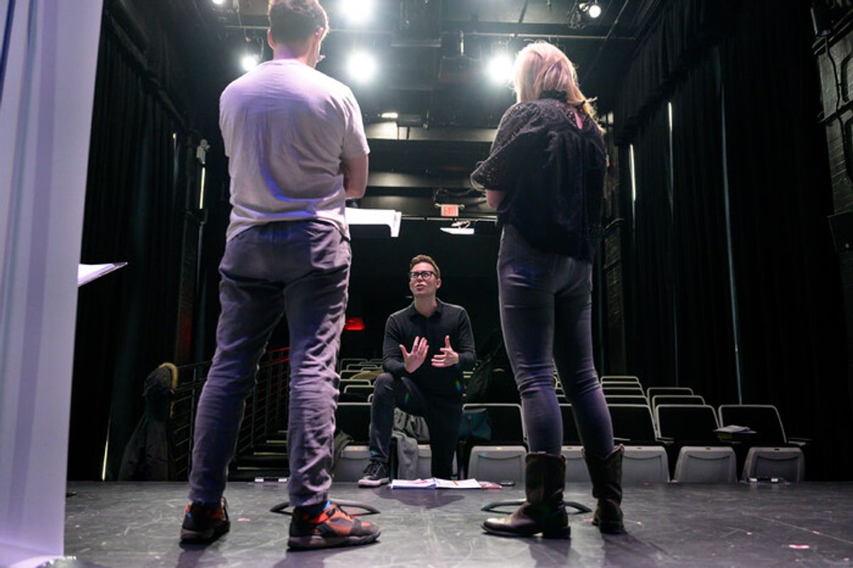 Justin Bartha, Chad Austin, Kelli Giddish at 