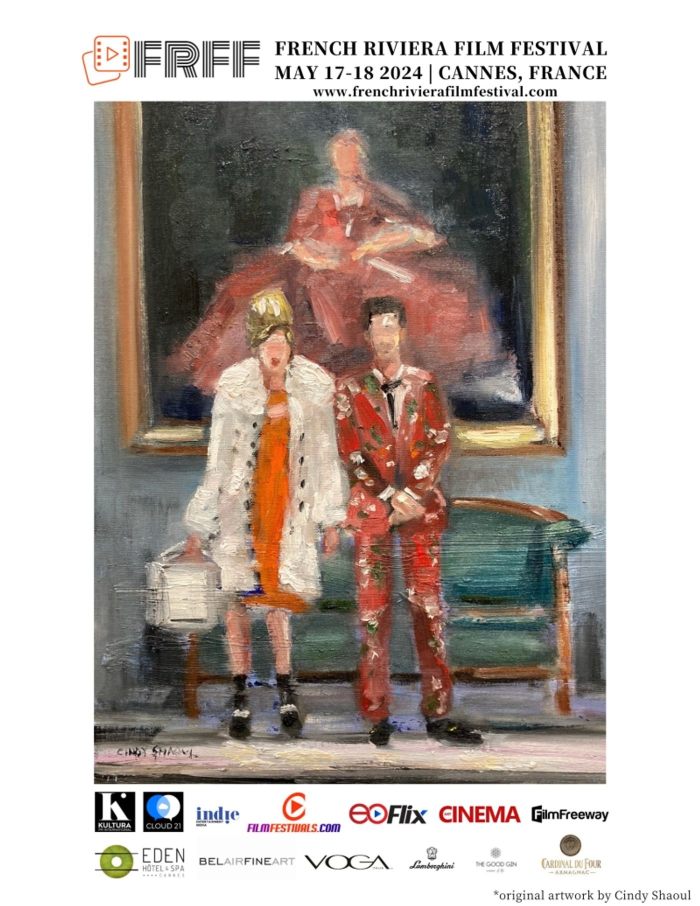 French Riviera Film Festival Unveils Official 2024 Poster Art By NY-Based Artist Cindy Shaoul  Image