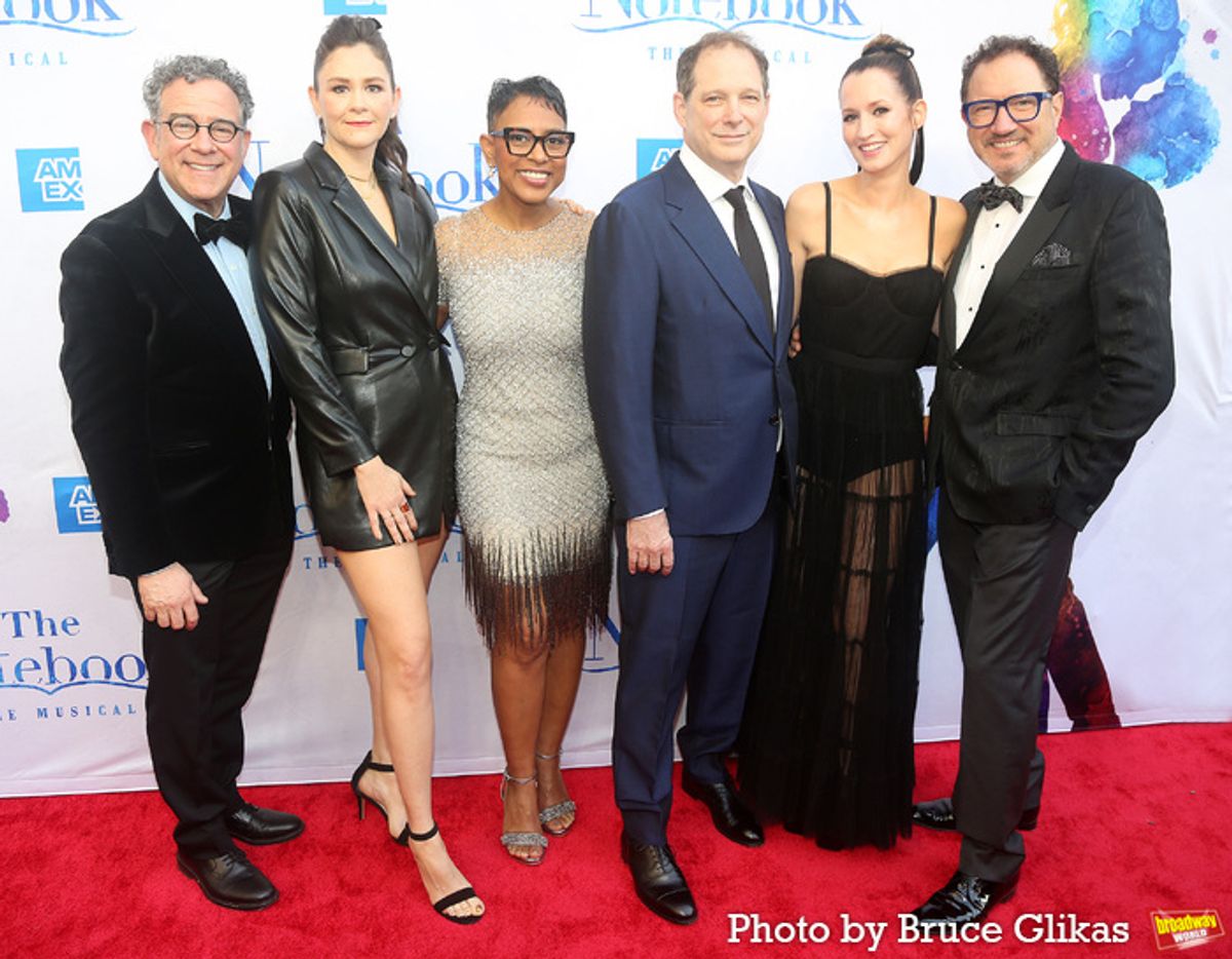Co-Director Michael Greif, Book Writer Bekah Brunstetter, Co-Director Schele Williams, Producer Kurt Deutsch, Composer Ingrid Michaelson and Producer Kevin McCollum at 
