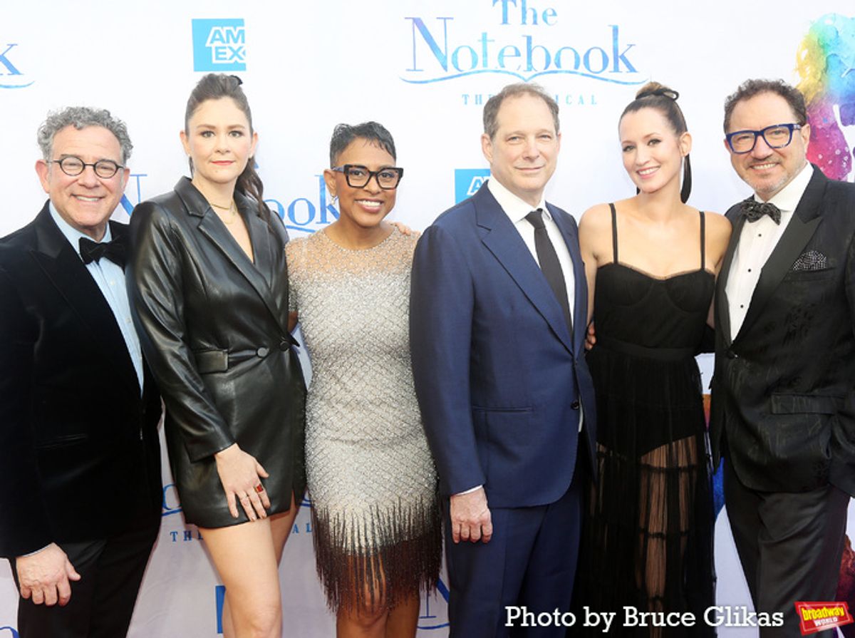 Co-Director Michael Greif, Book Writer Bekah Brunstetter, Co-Director Schele Williams, Producer Kurt Deutsch, Composer Ingrid Michaelson and Producer Kevin McCollum at 
