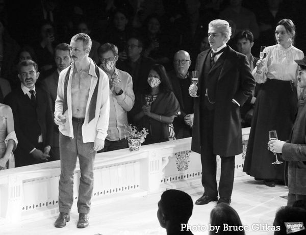 Jeremy Strong, Michael Imperioli and Victoria Pedretti Photo