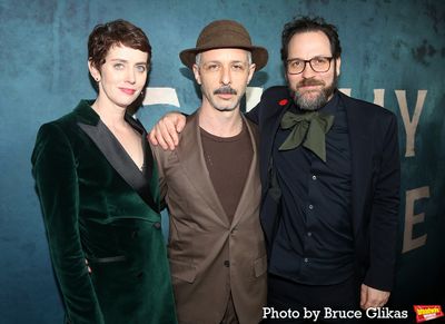 Playwright Amy Herzog, Jeremy Strong and Director Sam Gold Photo