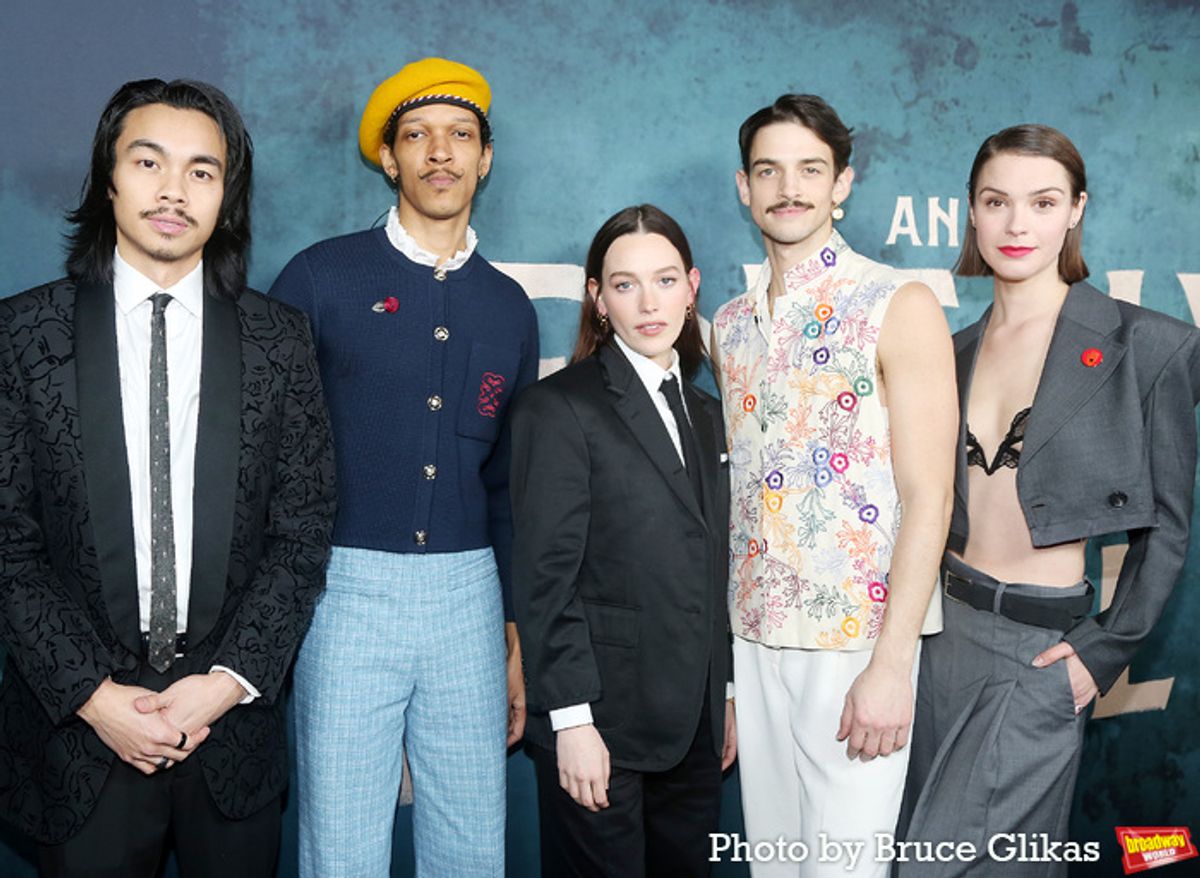 Alan Trong, Caleb Eberhardt, Victoria Pedretti, David Mattar Merten and Katie Broad  at 