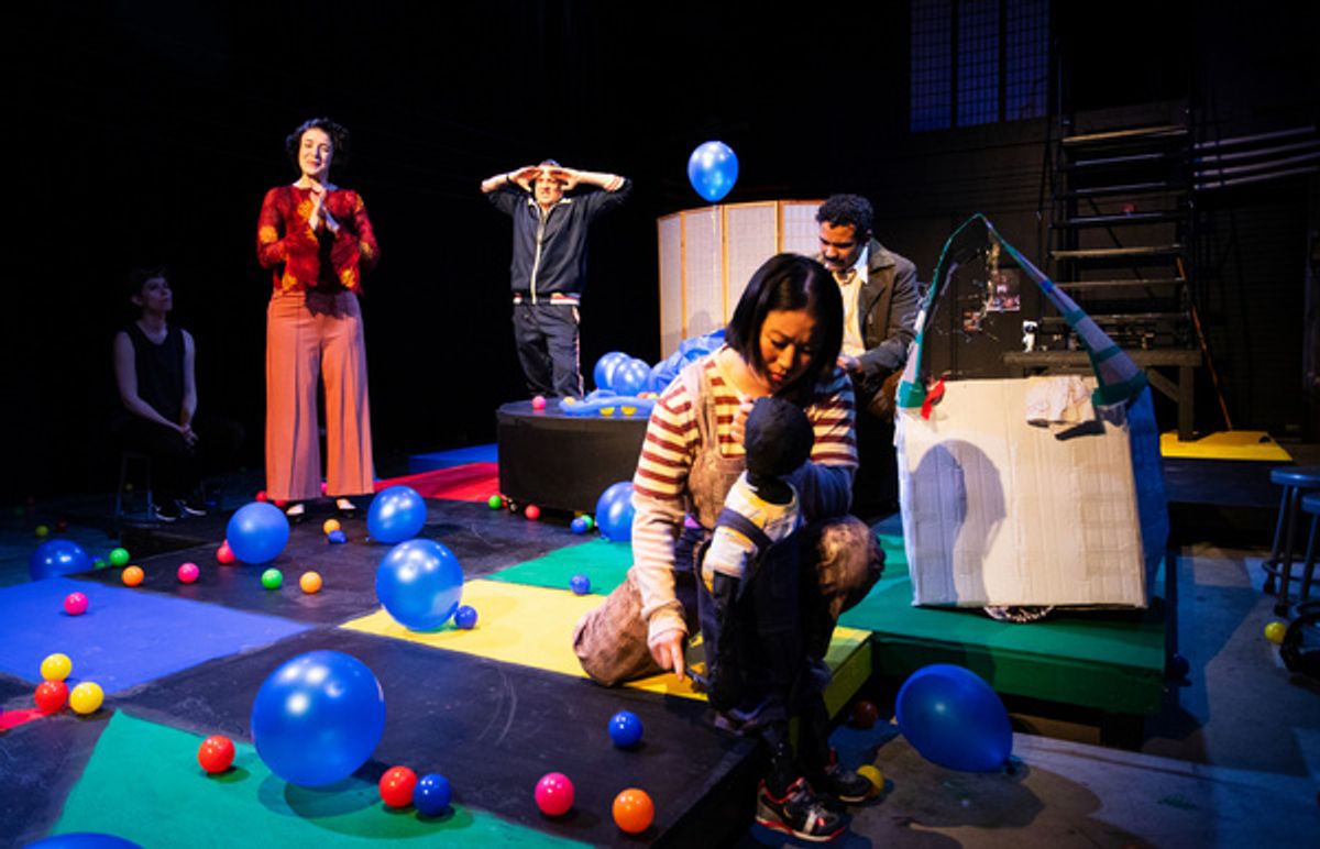 Beth Alianiello, Teddy Lytle, Sara States, and Jeff Ararat in WOLF PLAY at Wilbury Theatre Group; photo by Erin X. Smithers. at 