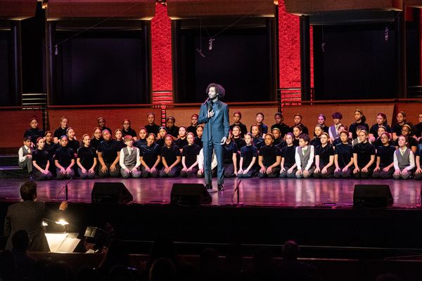 Jordan Dobson with YPC Choristers Photo