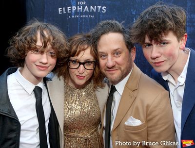 Director Jessica Stone, Christopher Fitzgerald and kids Photo