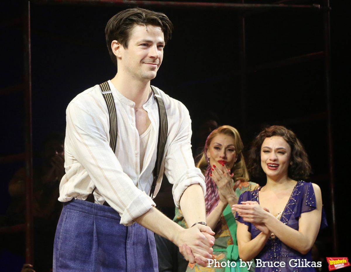 Grant Gustin, Sara Gettelfinger and Isabelle McCalla at 