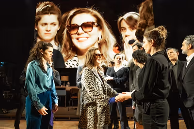 OPENING NIGHT. Sheridan Smith (Myrtle), John Marquez (David) and Company. Photo Jan V Photo