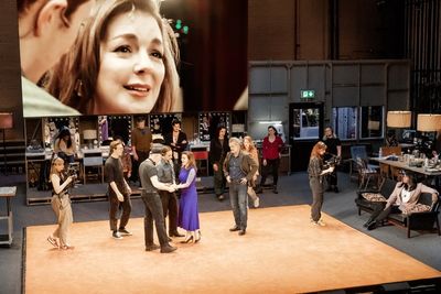 OPENING NIGHT. Sheridan Smith (Myrtle), Nicola Hughes (Sarah), John Marquez (David) a Photo
