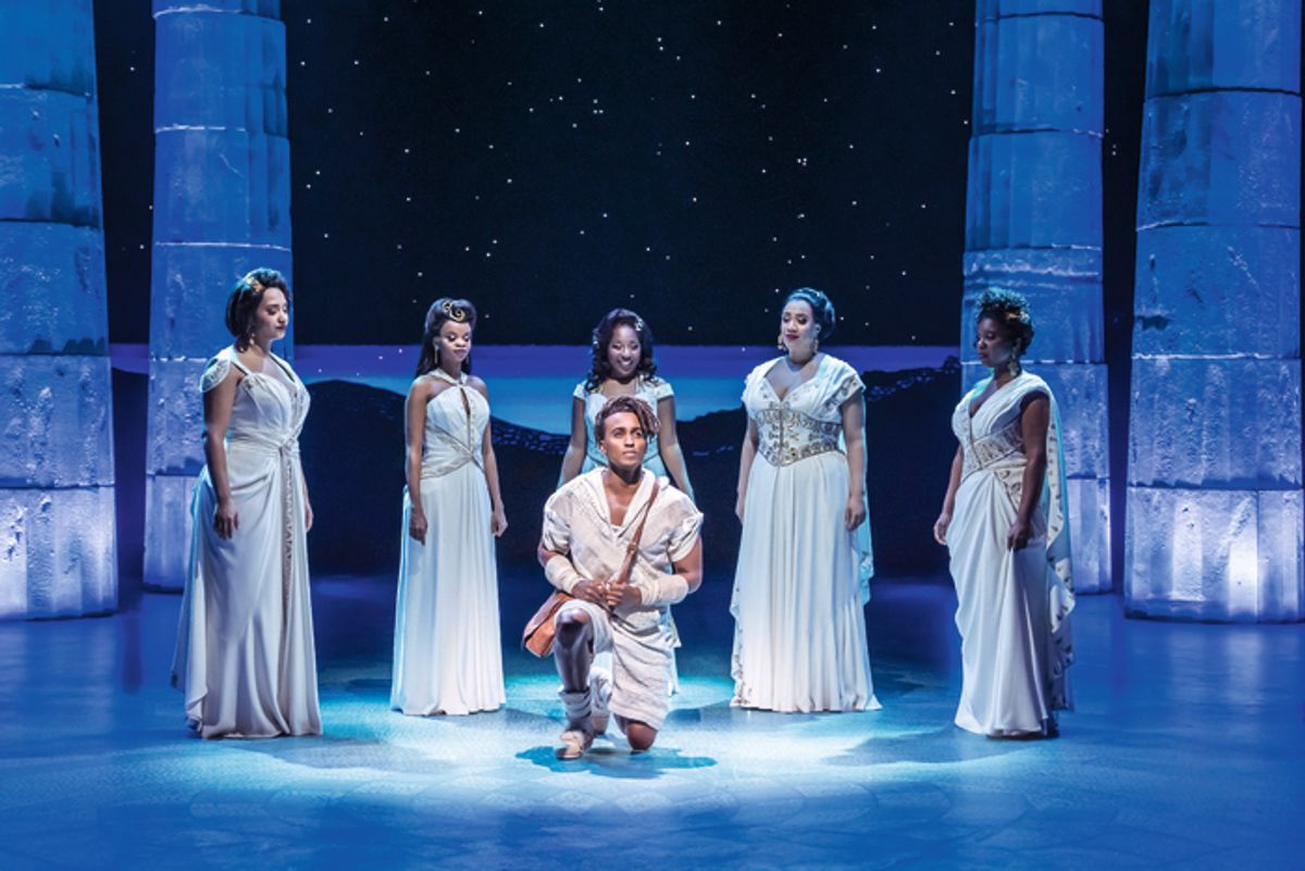 Benet Monteiro and (L to R) Uzoh, Venolia Manale, Shekinah Mcfarlane, Chasity Crisp and Leslie Beehann at 