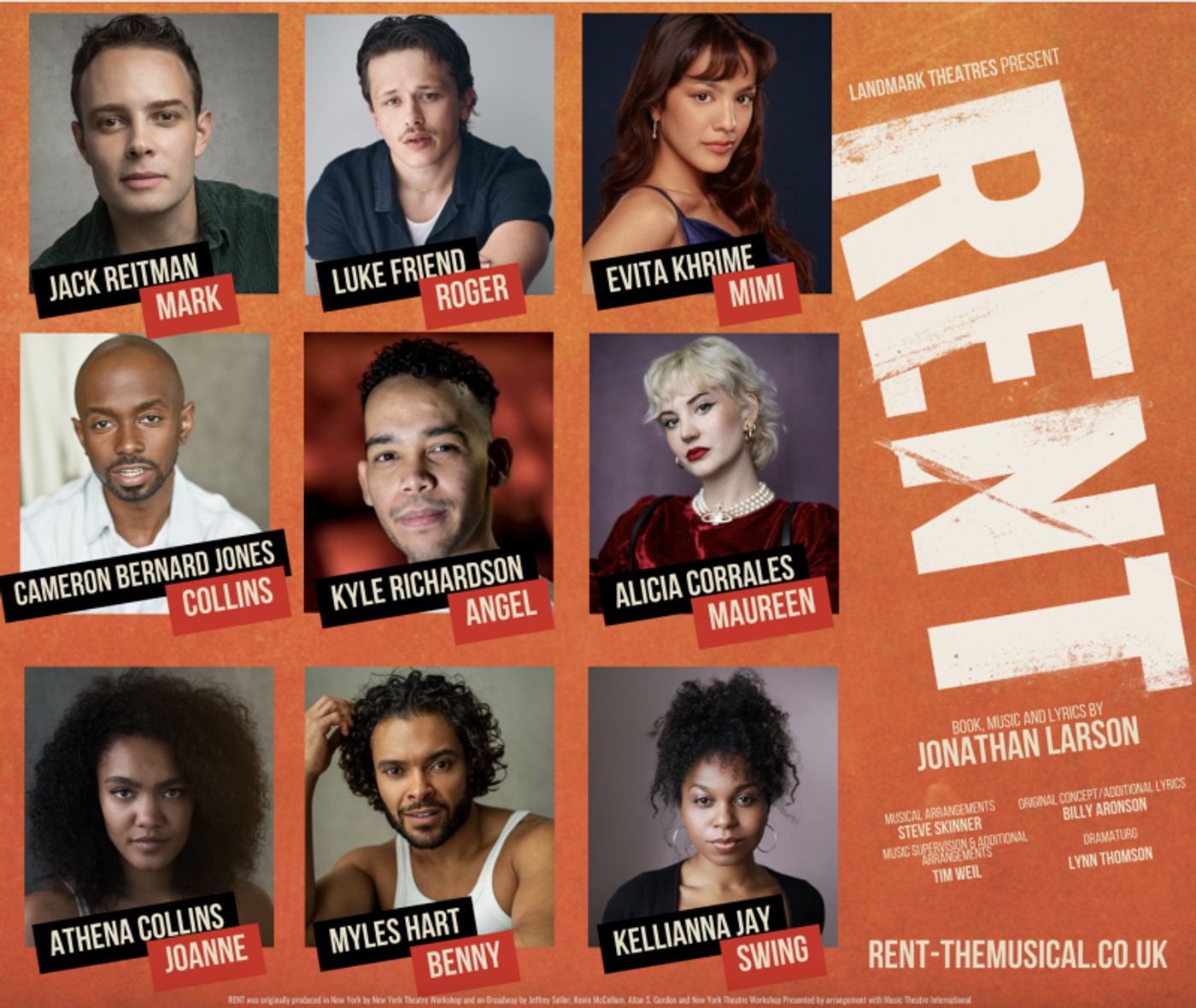 Cast Set For Landmark Theatres Debut Production RENT  Image