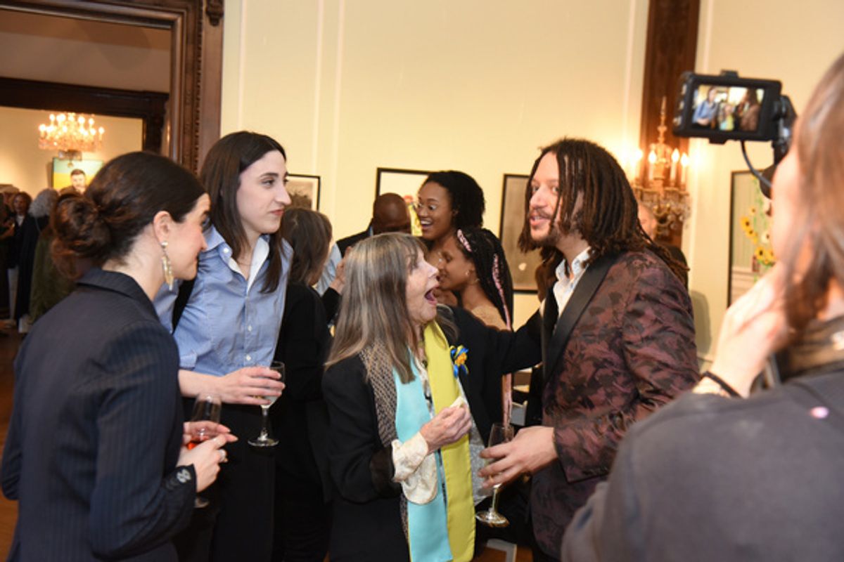 Carly Jordan, Isabel Custodio, Lee Grant, and Taylor Purdee share a laugh. at 