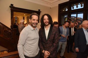 Actors Tony Shalhoub and Taylor A. Purdee. Photo