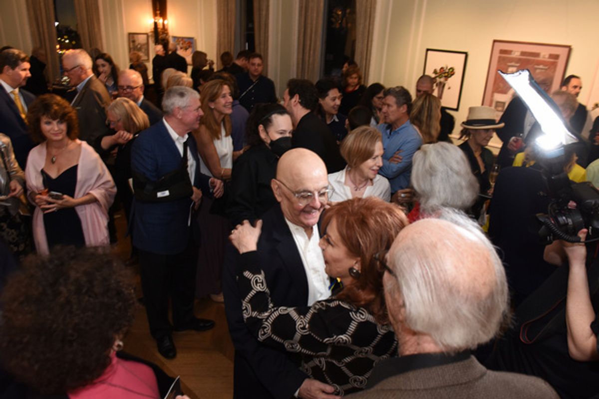 Joseph Feury greets Joy Behar. at 