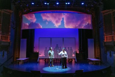 Eymard Cabling, Jocelyn Thompson-Jordan, and the cast of Larry the Musical: An Americ Photo