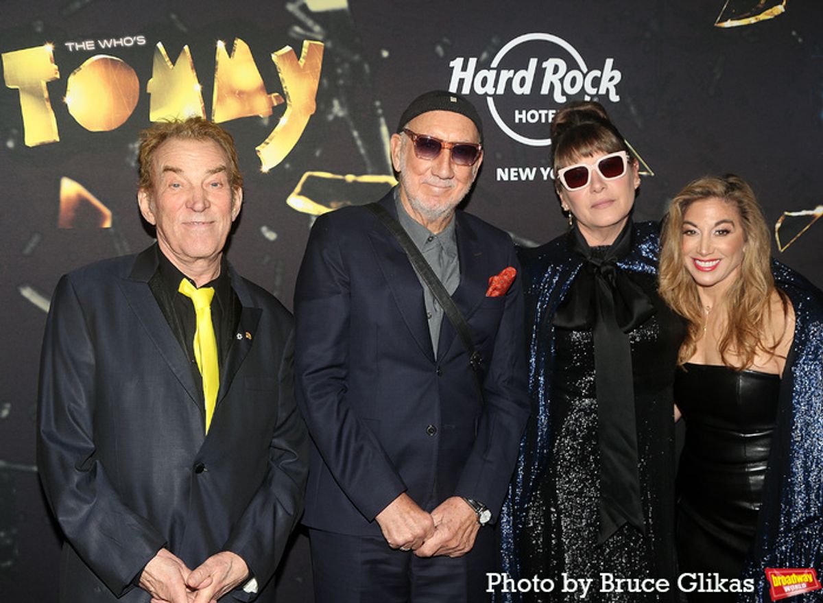 Director Des McAnuff, Composer Pete Townshend, Rachel Fuller and Choreographer Lorin Latarro at 