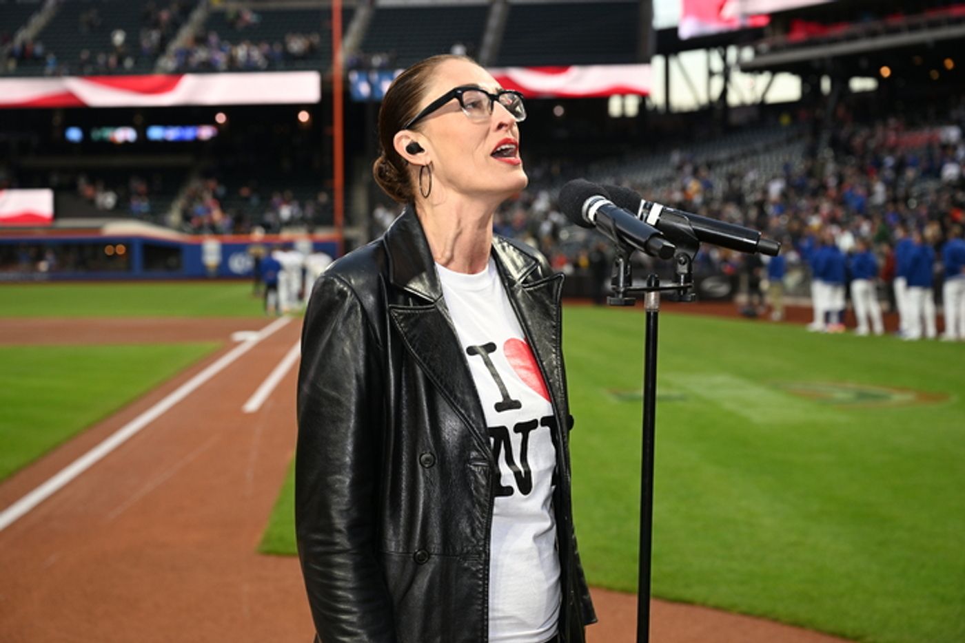 Photos: Grant Gustin Throws First Pitch at Mets vs. Tigers Game  Image