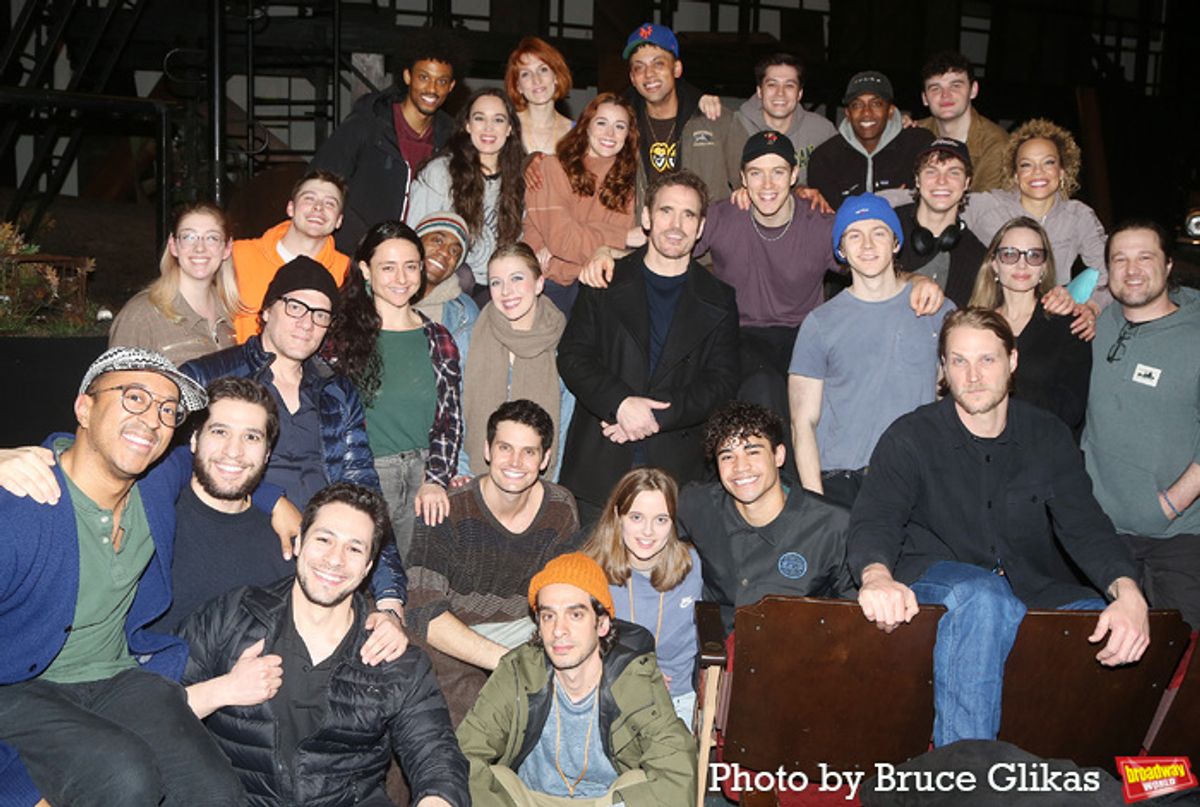 Producer Angelina Jolie, Producer Vivienne Jolie-Pitt, Original film star Matt Dillon, Joshua Boone, Dan Berry, Jason Schmidt, Sky Lakota-Lynch, Brody Grant, Emma Pittman, Brent Comer, Kevin William Paul, Daryl Tofa, Tilly Evans-Krueger, Jordan Chin, Milena J. Comeau, Barton Cowperthwaite, Tilly Evans-Krueger, Henry Gendron, RJ Higton, Wonza Johnson, Sean Harrison Jones, Maggie Kuntz, Renni Anthony Magee, SarahGrace Mariani, Melody Rose, Josh Strobl, Victor Carrillo Tracey, Trevor Wayne, Cast Member/Associate Choreographer Tilly Evans-Kreuger, Director Danya Taymor, Associate Director Miranda Cornell, Book Writer Adam Rapp, Music & Lyrics, Musical Supervision & Arrangements/Orchestrations Justin Levine, Music & Lyrics Jamestown Revival's Zach Chance, Associate Choreographer Kristen Carcone, Choreographers Jeff Kuperman and Rick Kuperman with the Company of 'The Outsiders' at 