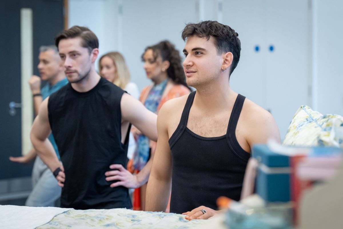 George Michaelides and cast at 