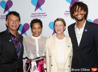Brian Stokes Mitchell, Annette Bening and Ellington Stokes Mitchell  Photo