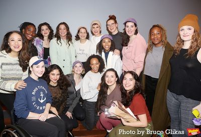 Melissa McCarthy poses with the cast of "Suffs"  Photo