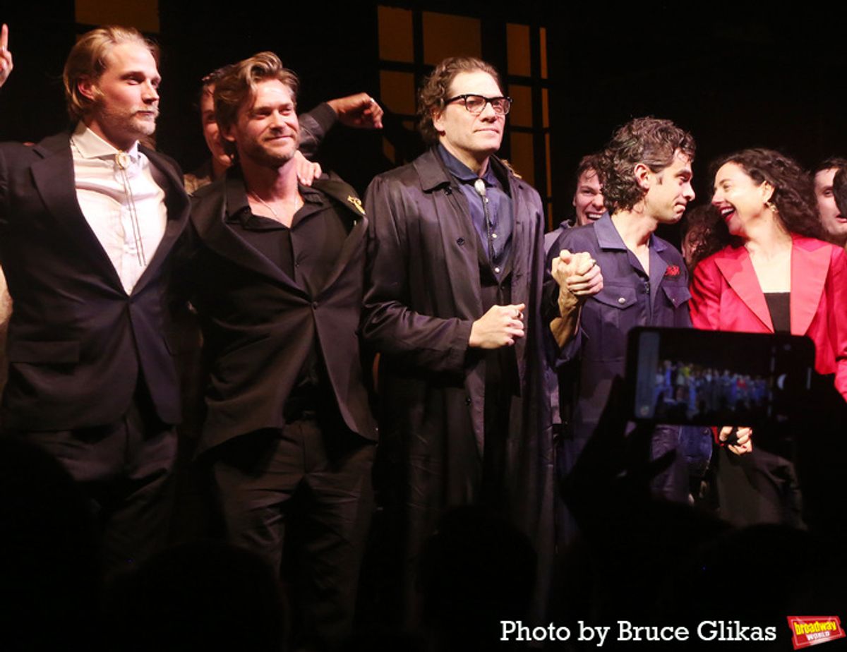 Jamestown Revival's Jonathan Clay & Zach Chance, Adam Rapp, Justin Levine and Danya Taymor at 