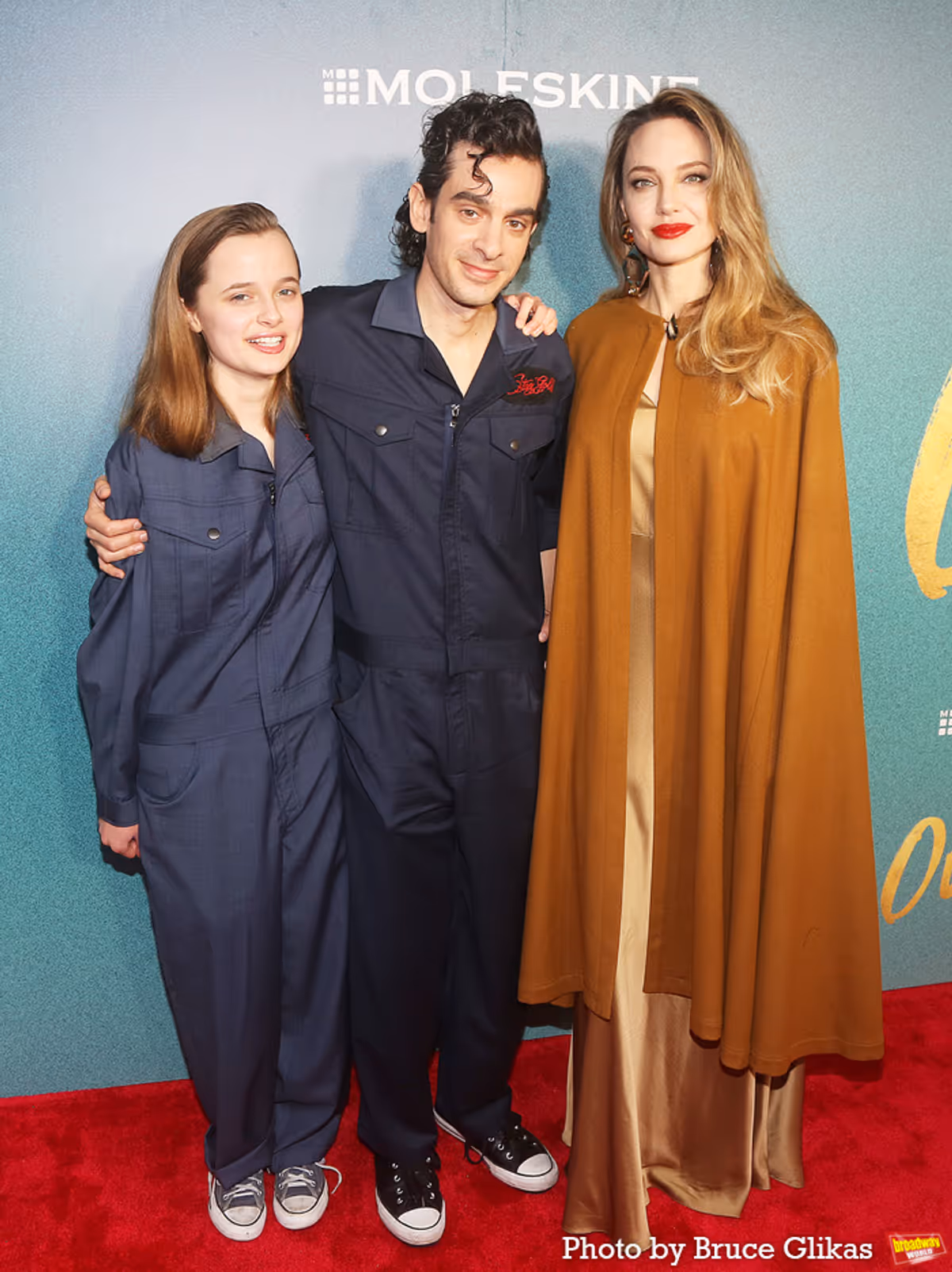 Vivienne Jolie-Pitt, Justin Levine and Angelina Jolie at 