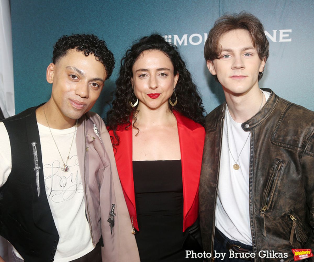 Sky Lakota-Lynch, Danya Taymor and Brody Grant  at 