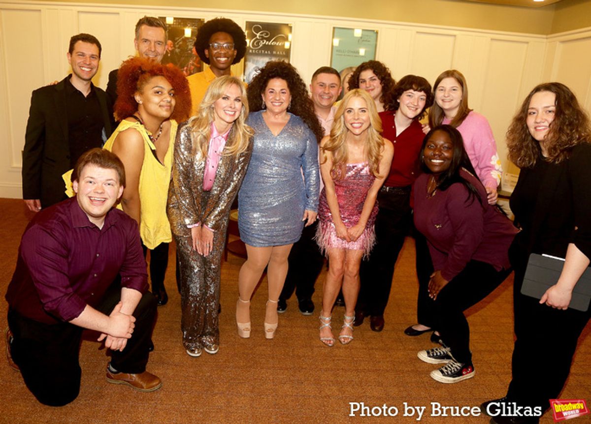 Musical Director Andrew Byrne, Corey Schutzer, Anastasiya Kostromina, Laura Bell Bundy, Marissa Jaret Winokur, Kerry Butler and The Kean Broadway Babies at 