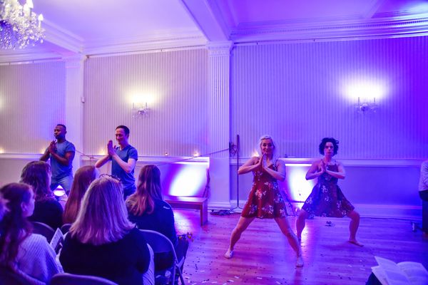 Dancers Jamal Shuriah, Justin Henry, Diina Tamm, and Victoria Tucker-Vikstrom Photo