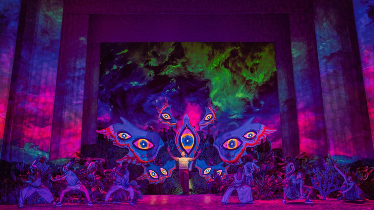 Davóne Tines in a scene from John Adams' El Niño. Photo: Evan Zimmerman / Met Opera
 at 