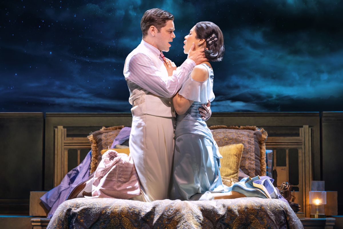 Jeremy Jordan and Eva Noblezada at 