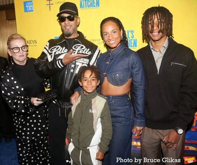 Terria Joseph, Swizz Beatz, Genesis Ali, Alicia Keys and Kaseem Dean Jr.  Photo