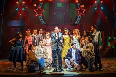 Adam Davidson and the cast  Photo