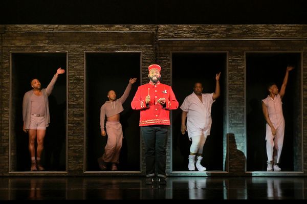 (front) Malachi McCaskill (Usher) with (L-R) Jordan Barbour (Thought 5), Avionce Hoyl Photo