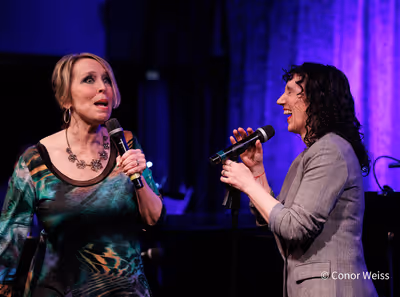 Susie Mosher and Gabrielle Stravelli. Photo credit: Conor Weiss. Photo